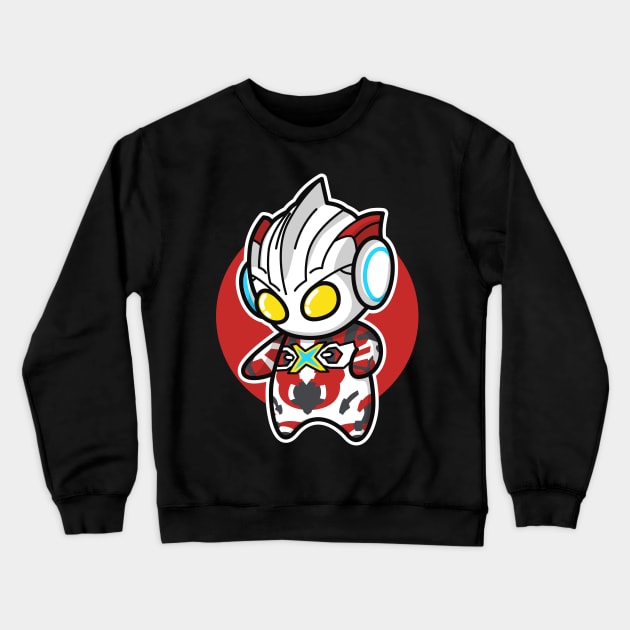 Ultraman X Chibi Style Kawaii Crewneck Sweatshirt by The Toku Verse